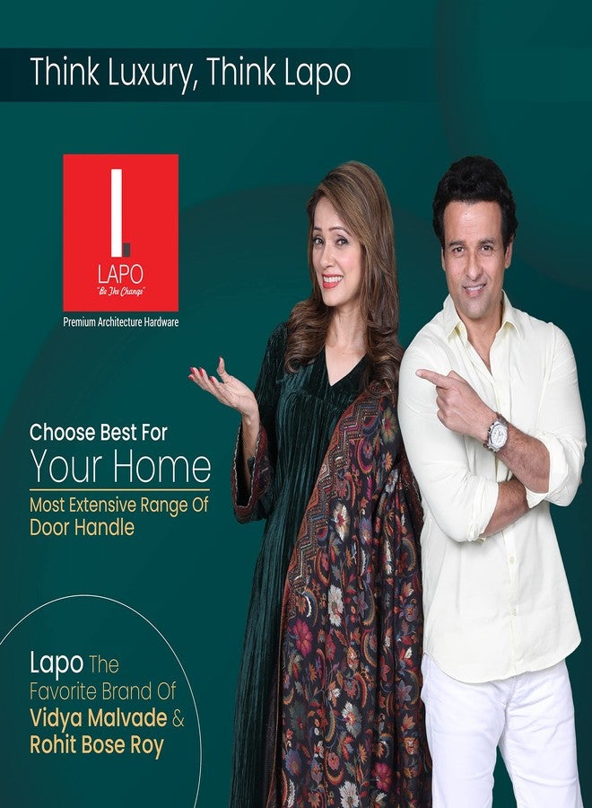 LAPO مقبض باب رئيسي من الفولاذ المقاوم للصدأ من لابو أورا، مقاس 36 بوصة، مقبض باب زجاجي، مقبض سحب ودفع لجميع الأبواب (مقاس الفتحة إلى الفتحة 900 مم - عبوة من قطعة واحدة) تشطيب عتيق | ضمان 3 سنوات - Image 2